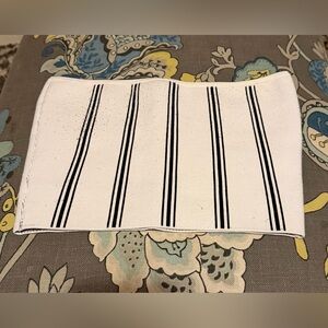 White and Black Striped Tube Top